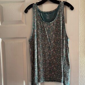 American Eagle Outfitters Floral Tank Top - Teal and Coral